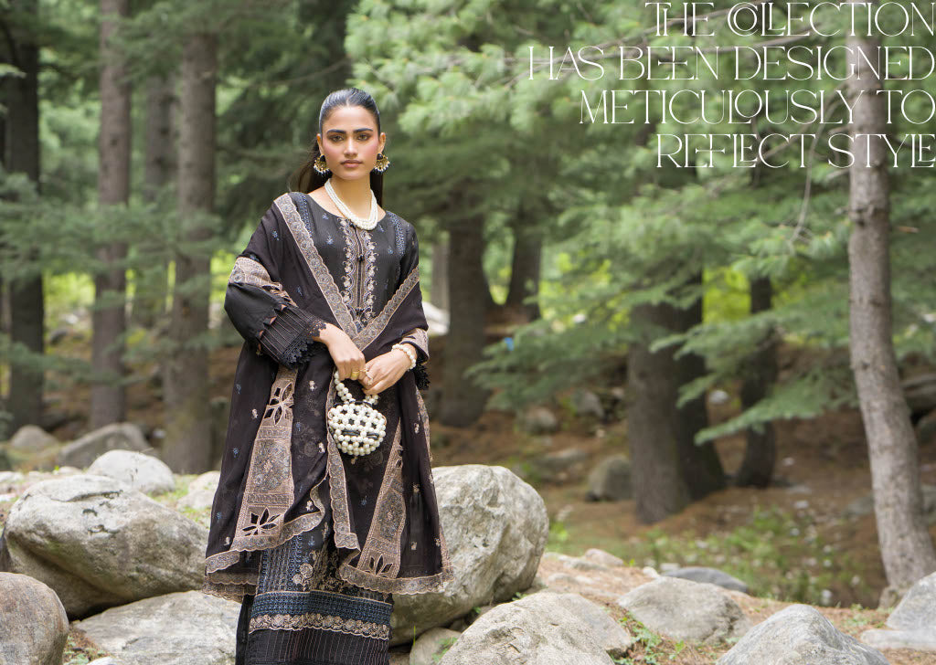 Elegant Black Embroidered Kurti with Chiffon Dupatta – A Perfect Blend of Tradition and Style