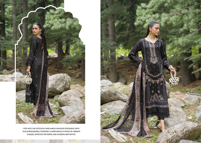 Elegant Black Embroidered Kurti with Chiffon Dupatta – A Perfect Blend of Tradition and Style