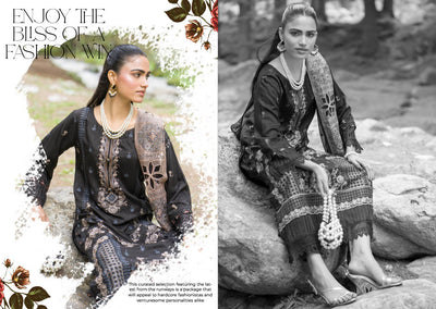 Elegant Black Embroidered Kurti with Chiffon Dupatta – A Perfect Blend of Tradition and Style