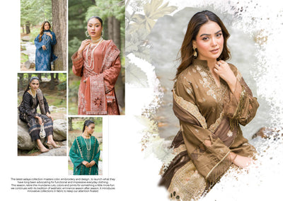Chic Brown Embroidered Kurti with Elegant Chiffon Dupatta – Perfect for Winter