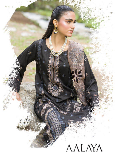 Elegant Black Embroidered Kurti with Chiffon Dupatta – A Perfect Blend of Tradition and Style