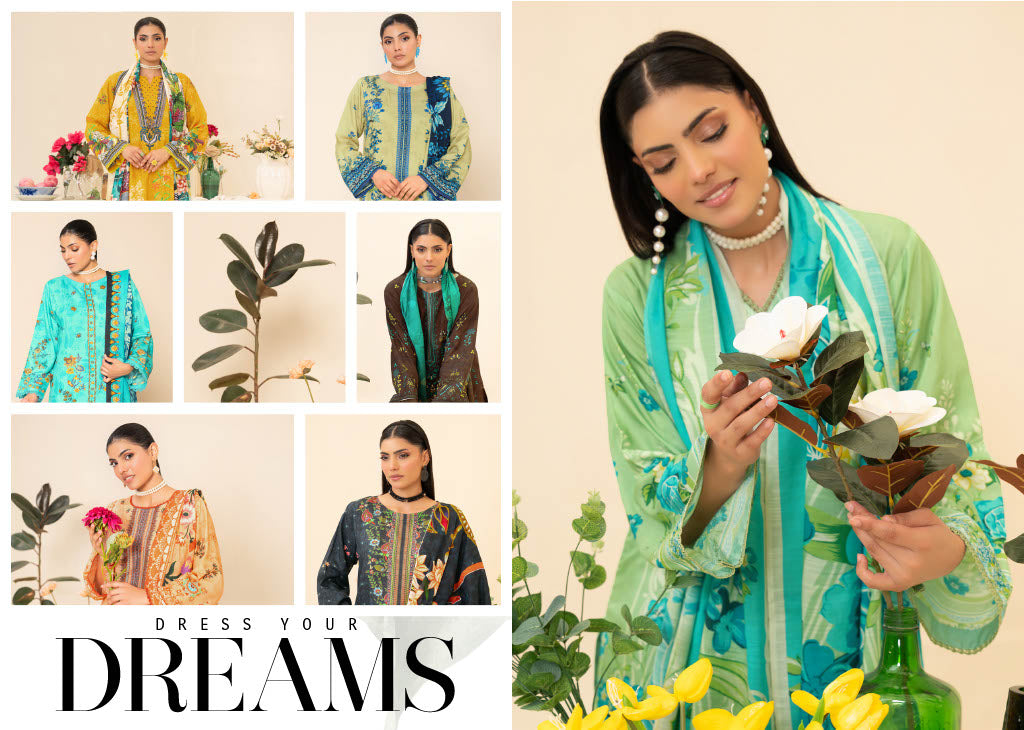 Fresh Green Floral Embroidered Kurti with Matching Dupatta – Elegant and Vibrant