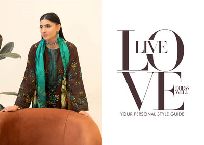 Digitally Printed Brown Kurti with Teal Green Dupatta – Elegant and Bold