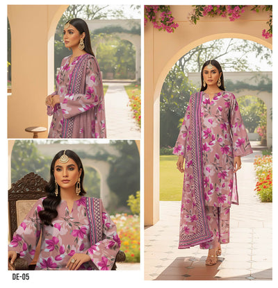 Vibrant Pink Floral 3-Piece Suit with Contrast Dupatta – Bold, Beautiful, and Elegant