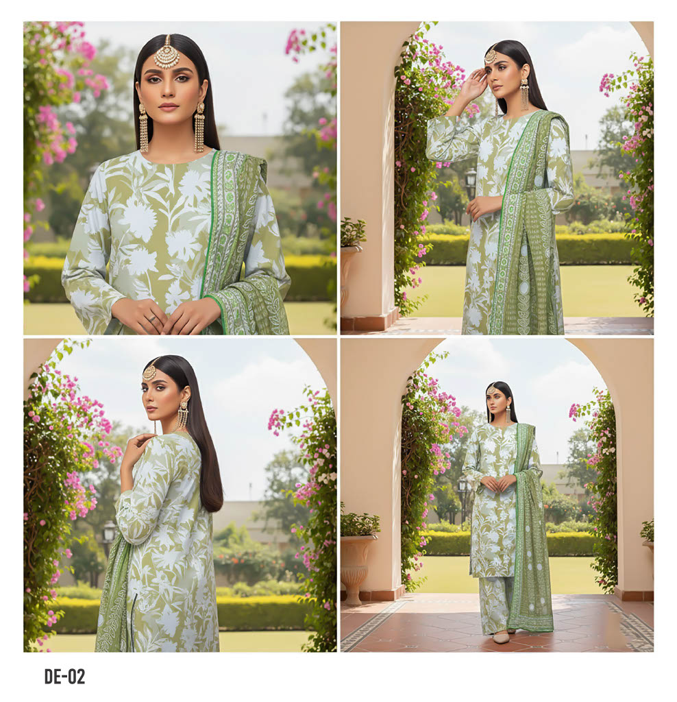 Serene Mint Green 3-Piece Suit with Floral Prints – The Perfect Blend of Elegance and Comfort