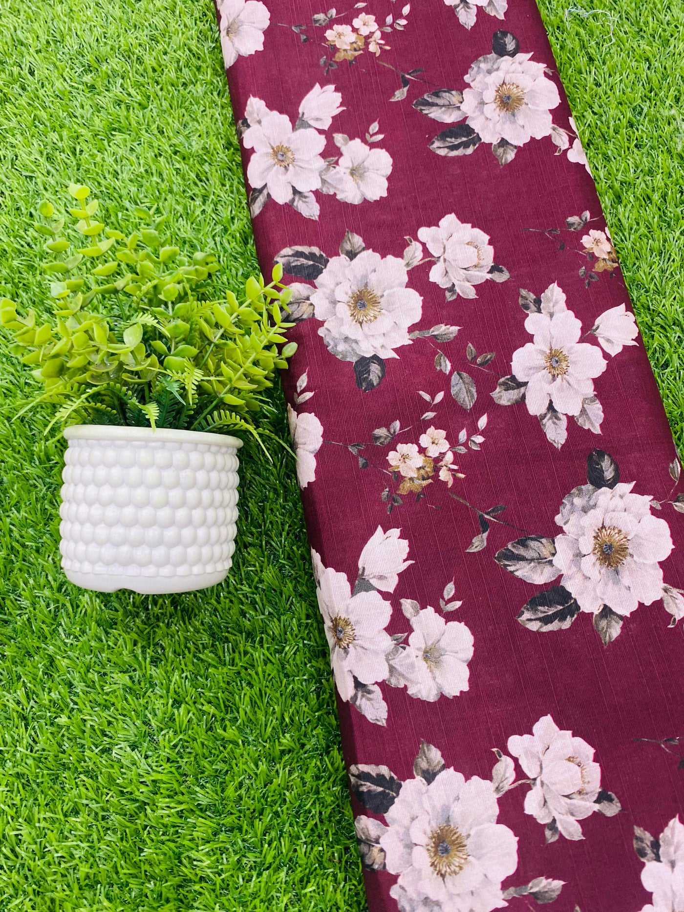 Classic Rust Plain Khaddar Fabric for Winter Wear