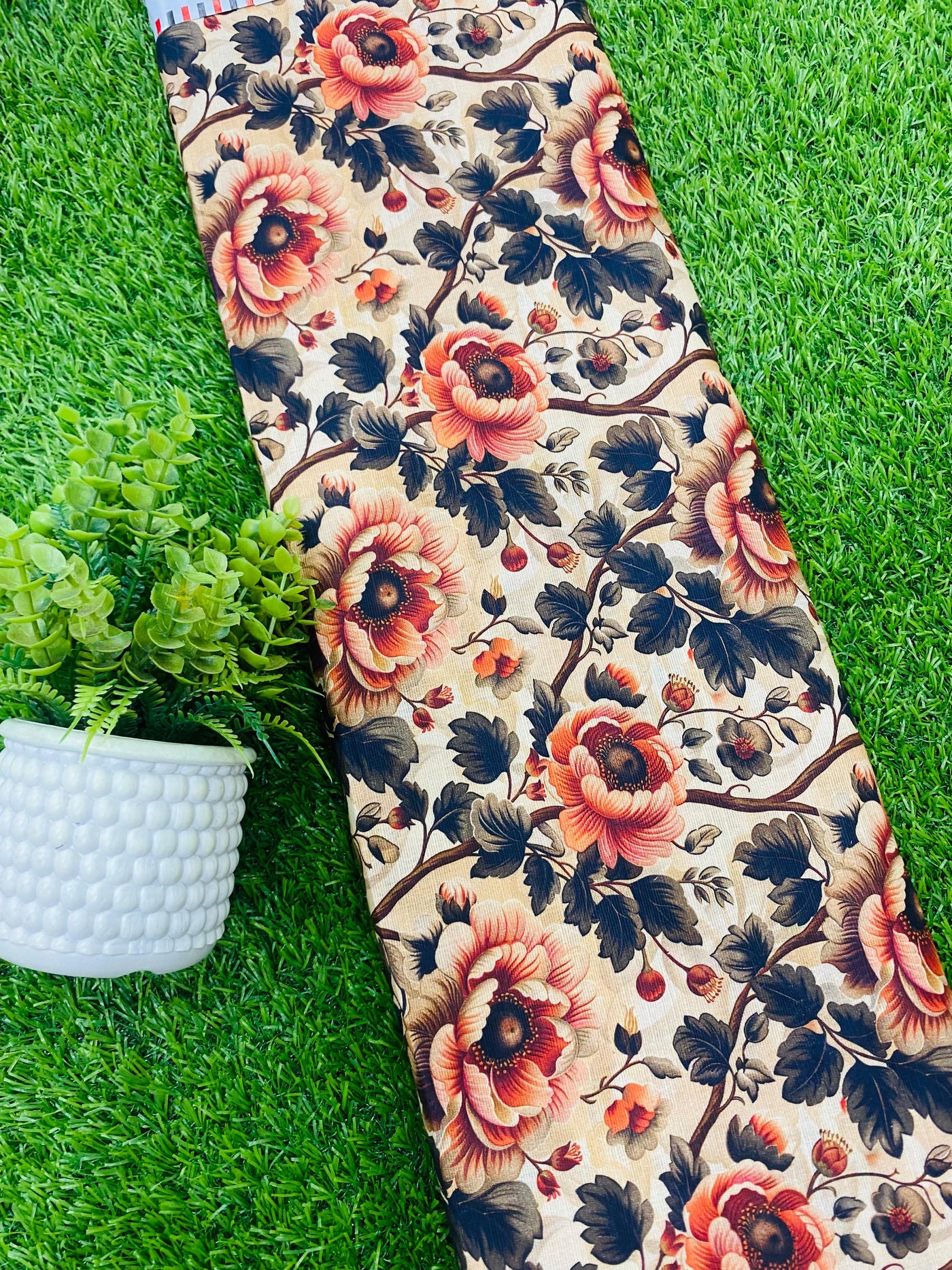 Classic Rust Plain Khaddar Fabric for Winter Wear