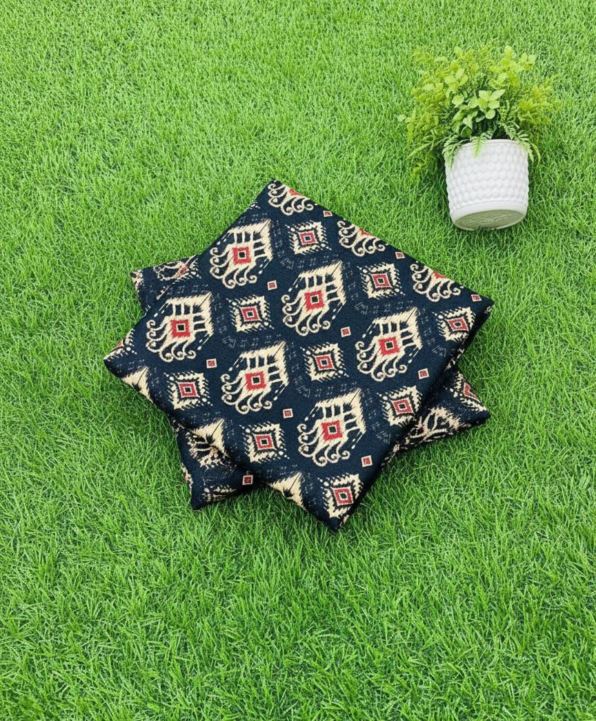 Classic Rust Plain Khaddar Fabric For Winter Wear