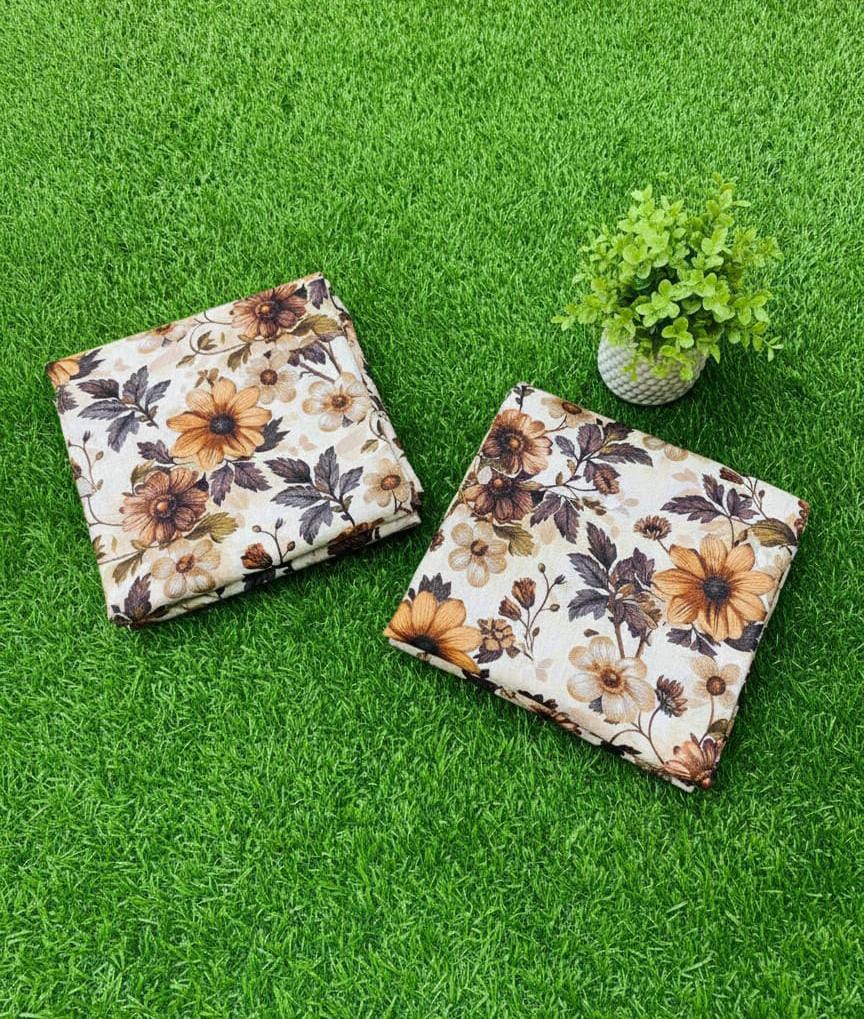 Classic Rust Plain Khaddar Fabric For Winter Wear